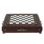 Шахматы в ларце из натуральных камней Долерит Малахит Мрамор Decorative Thematic Chess Русь варинант исполнения - 1 | Loft Concept в Казани