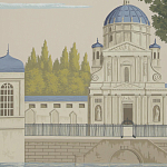 Обои ручная роспись Monuments of Paris Roberts on scenic paper варинант исполнения - 3 | Loft Concept в Казани