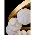 Люстра круглая с сферическими плафонами из натурального камня Phased Spheres варинант исполнения - 3 | Loft Concept в Казани