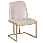 Стул обеденный велюровый кремовый с золотым каркасом Nobility варинант исполнения - 3 | Loft Concept в Казани