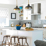 Подвесной светильник с круглым белым плафоном в индустриальном стиле Feiss варинант исполнения - 8 | Loft Concept в Казани