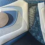 Арт-объект ручной работы Blue Abstraction из 4-х панелей варинант исполнения - 2 | Loft Concept в Казани