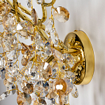 Бра золотого цвета с ветвями и прозрачными хрустальнымих подвесками Droplet Chandelier варинант исполнения - 6 | Loft Concept в Казани