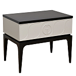 Тумбочка прикроватная с ящиком черно-серого цвета Noble Nightstand варинант исполнения - 1 | Loft Concept в Казани