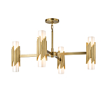 Люстра цвета латунь с 4-мя матовыми цилиндрическими плафонами Elstead Lighting варинант исполнения - 1 | Loft Concept в Казани