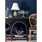 Чаша из прозрачного стекла на бронзовых ножках с фигурками попугаев Eden Garden варинант исполнения - 4 | Loft Concept в Казани