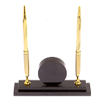 Часы настольные с двумя ручками из натурального камня Stone Clock варинант исполнения - 5 | Loft Concept в Казани