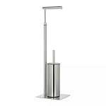 Держатель для туалетной бумаги с ершиком Chrome Bathroom Accessory варинант исполнения - 2 | Loft Concept в Казани