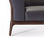 Диван двухместный c каркасом из массива дерева Double Sofa Made of Walnut Wood варинант исполнения - 3 | Loft Concept в Казани