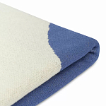 Плед из хлопка синего цвета с абстрактным принтом Elysian Flow Ocean варинант исполнения - 4 | Loft Concept в Казани