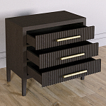 Тумба Primo  с тремя ящиками шпон темный орех варинант исполнения - 3 | Loft Concept в Казани