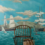 Обои ручная роспись Nantucket Crossing Brandt colourway on scenic paper варинант исполнения - 3 | Loft Concept в Казани