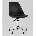 Офисный стул на металлическом основании EGGERY Black пластик варинант исполнения - 1 | Loft Concept в Казани