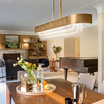 Люстра подвесная прямоугольная цвета латунь Kichler варинант исполнения - 6 | Loft Concept в Казани