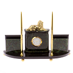 Настольный канцелярский набор из нефрита с декором в виде льва Golden Lion варинант исполнения - 1 | Loft Concept в Казани