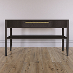 Дизайнерская Консоль с полкой и ящиком Primo Темный орех варинант исполнения - 1 | Loft Concept в Казани