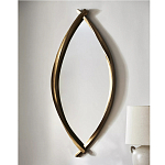 Зеркало овальное в деревянной золотистой раме Oval Gold Lines варинант исполнения - 4 | Loft Concept в Казани