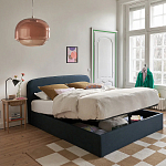 Двуспальная кровать с подъемным механизмом Mathise Bed Deep Blue варинант исполнения - 8 | Loft Concept в Казани