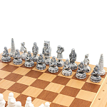 Шахматы Северные народы в ларце из натурального бука Decorative Thematic Chess варинант исполнения - 1 | Loft Concept в Казани