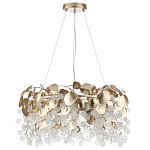 Люстра с декоративными подвесками из прозрачного стекла в форме монеток FAIRYTREE Light варинант исполнения - 6 | Loft Concept в Казани