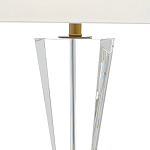 Настольная лампа с прозрачным корпусом и прямоугольным тканевым абажуром Charm and Luxury варинант исполнения - 1 | Loft Concept в Казани