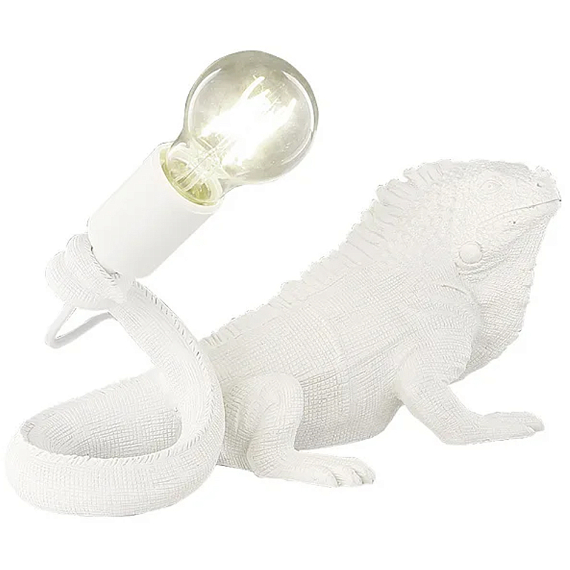 Настольная лампа в виде ящерицы Игуана Iguana Table Lamp Белый Настольная лампа в виде ящерицы Игуана Iguana Table Lamp Белый в Казани | Loft Concept