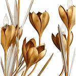 Люстра золотого цвета в виде цветков крокуса Hanging Flowers варинант исполнения - 1 | Loft Concept в Казани