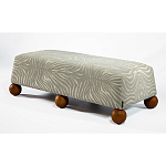 Банкетка Wakonda Gray Zebra с деревянными шариками  варинант исполнения - 1 | Loft Concept в Казани