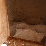 Декоративная винтажная печка из глины с инкрустацией Rarity варинант исполнения - 3 | Loft Concept в Казани