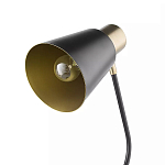 Настольная лампа с наклонным корпусом и подвижным плафоном в сочетании золотистого и чёрного цвета Work Surface Light варинант исполнения - 4 | Loft Concept в Казани