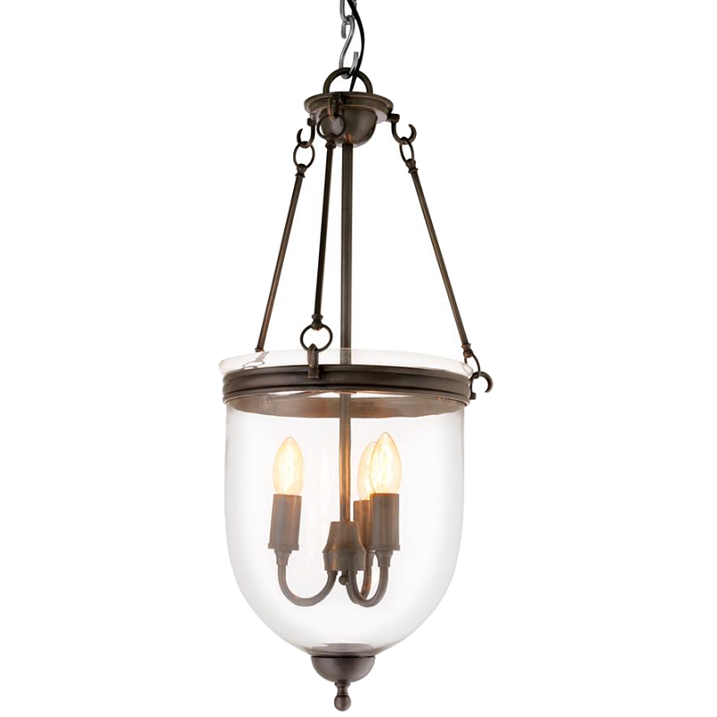 Люстра Lantern Cameron Bronze S Темная бронза Прозрачное Стекло Люстра Lantern Cameron Bronze S Темная бронза Прозрачное Стекло в Казани | Loft Concept