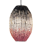 Подвесной светильник вертикальной овальной формы украшенный круглыми бусинами Gradient Oval Pink Pendant Lamp  варинант исполнения - 1 | Loft Concept в Казани