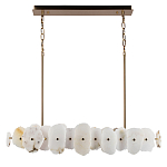 Подвесной светильник с фигурными элементами из белого алебастра Cryptocrystalline Stone варинант исполнения - 1 | Loft Concept в Казани