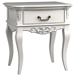 Тумба прикроватная белого цвета из массива бука в стиле прованс White Provence варинант исполнения - 2 | Loft Concept в Казани