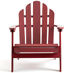 Уличное кресло из массива акации Adirondack Wooden Chair Red варинант исполнения - 2 | Loft Concept в Казани