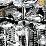 Люстра круглая на цепи цвета хром с прозрачными рельефными хрустальными пластинами Textured Glass Chandelier варинант исполнения - 9 | Loft Concept в Казани