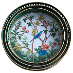 Комплект из 3-х подносов из металла в стиле Шинуазри Chinoiserie Flower варинант исполнения - 1 | Loft Concept в Казани