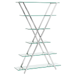 Стеллаж со стеклянными полками на стальном каркасе X-ray варинант исполнения - 1 | Loft Concept в Казани