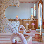 Торшер с разноцветными стеклянными цилиндрами и шарами Eclecticism  варинант исполнения - 4 | Loft Concept в Казани