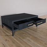 Кофейный стол Primo с двумя ящиками Черный дуб варинант исполнения - 8 | Loft Concept в Казани