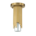 Потолочный светильник латунного цвета с цилиндрическим белым матовым плафоном Elstead Lighting варинант исполнения - 8 | Loft Concept в Казани