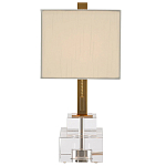 Настольная лампа прямоугольная на прозрачном основании Charm and Luxury варинант исполнения - 3 | Loft Concept в Казани