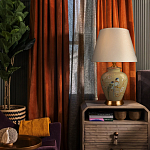 Настольная лампа бежевая с изображением птиц Slip Away варинант исполнения - 5 | Loft Concept в Казани