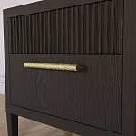 Прикроватная Тумбочка Primo с двумя ящиками Темный орех варинант исполнения - 3 | Loft Concept в Казани