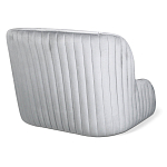 Барный стул со спинкой и подлокотниками на 4-х деревянных ножках Серый Велюр Ava Charm варинант исполнения - 3 | Loft Concept в Казани