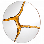 Зеркало кругле с декоративной золотой вставкой Golden Tree варинант исполнения - 1 | Loft Concept в Казани