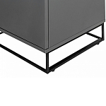 Шкаф-витрина цвета графит с полками и стеклянной дверью Strict Lines варинант исполнения - 5 | Loft Concept в Казани