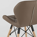 Стул с коричневым сиденьем из экокожи JEROEN варинант исполнения - 6 | Loft Concept в Казани