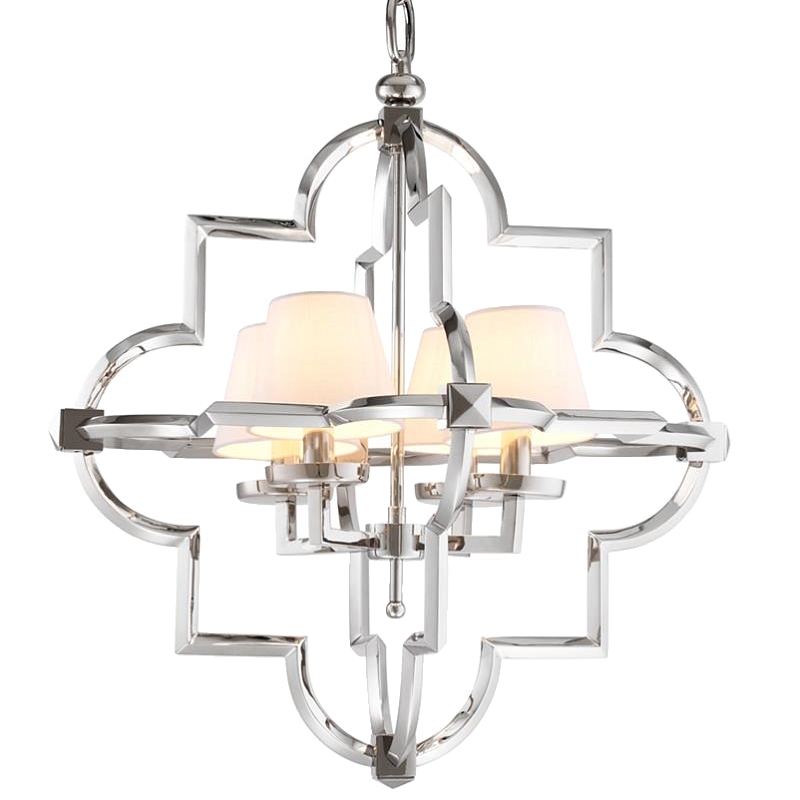 Люстра Lantern Mandeville S Nickel Никель Кремовый в Казани | Loft Concept 