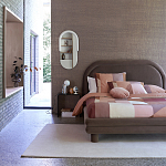 Зеркало овальное Curved Furniture бежевое варинант исполнения - 4 | Loft Concept в Казани